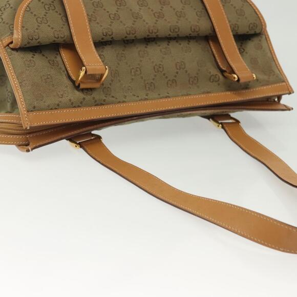 GUCCI GG Canvas Tote Bag Beige Gold - Picture 6 of 12